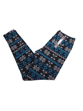 Plus Size Snowflake Print Leggings Winter One Size Fits Most 12-18 Soft Stretch